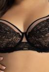 Biustonosz AVA, półusztywniany, czarny – AV 2145 Semi Soft Black