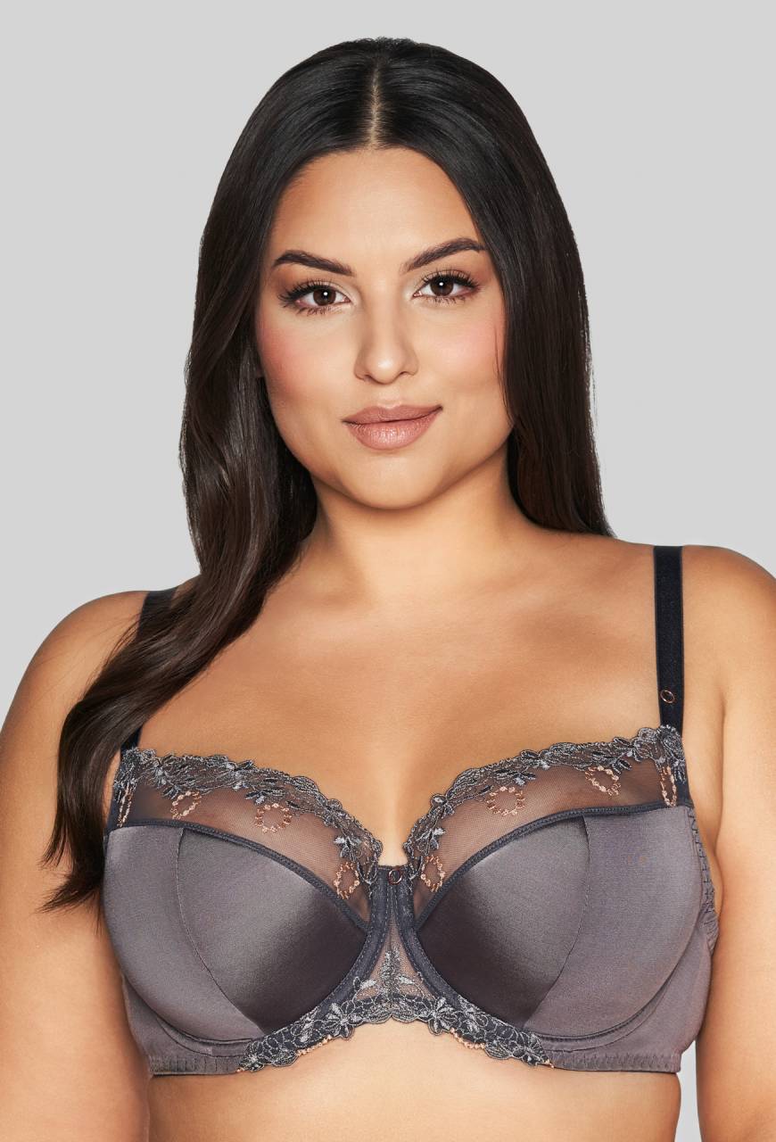 Biustonosz AVA szary, półusztywniany - AV 1030 SEMI SOFT GRAY