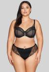 Biustonosz AVA czarny, pełny, haftowany tiul – AV 2116 Full Cup Black