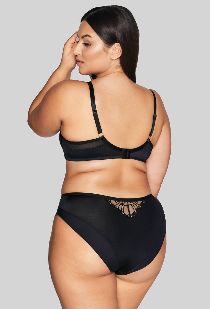 Biustonosz AVA czarny, pełny, haftowany tiul – AV 2116 Full Cup Black