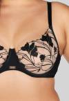 Biustonosz AVA czarny, haft, transparentny tiul – AV 2117 Soft Black