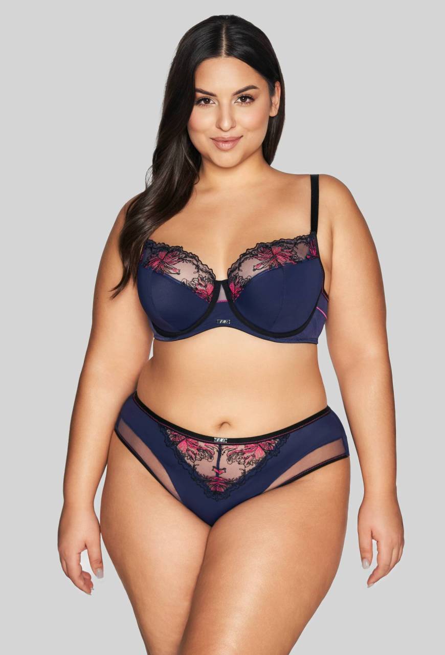 Biustonosz AVA granatowy, półusztywniany – AV 2119 Semi Soft Navy Blue