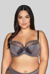 Biustonosz AVA szary, półusztywniany - AV 1030 SEMI SOFT GRAY