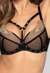 Biustonosz NOVIKA czarny ozdobny – STARLING N° 01 PUSH UP BLACK