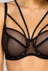 Biustonosz NOVIKA czarny z tiulem – POIS POIS N° 03 BLACK SOFT