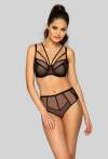 Biustonosz NOVIKA czarny z tiulem – POIS POIS N° 03 BLACK SOFT