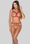 Biustonosz NOVIKA czerwony cielisty tiul – GILLIAN N° 01 PUSH UP ROUGE