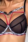 Biustonosz czarny NOVIKA z taśmami – GISELLE N° 01 PUSH UP BLACK