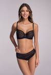 Biustonosz AVA czarny, półusztywniany – AV 2102 Semi Soft Black